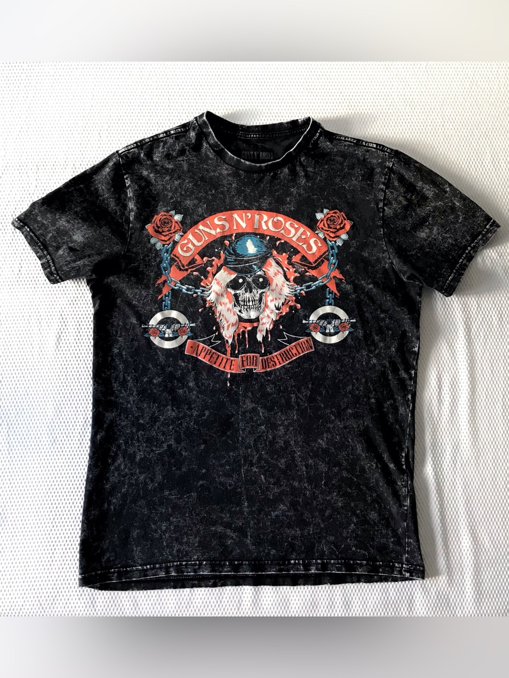 Guns N Roses Appetite For Destruction Acid Wash Graphic Tee Cotton Unisex S